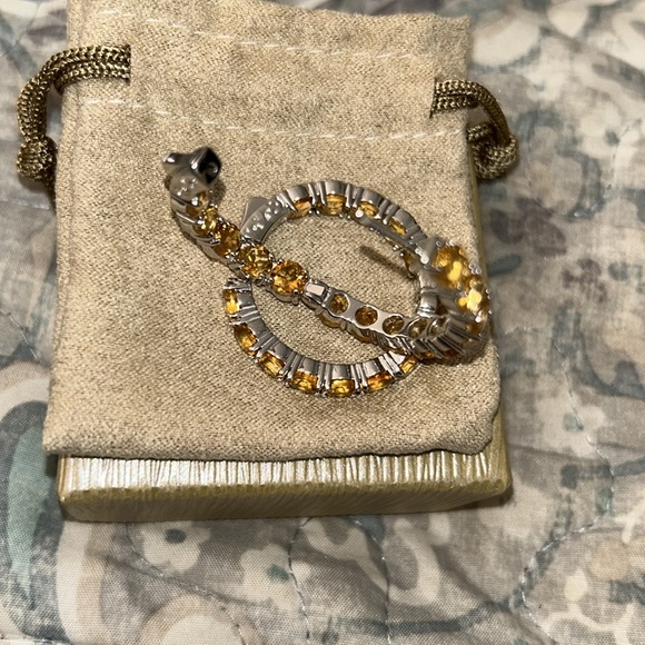 Citrine inside out hoops - Picture 2 of 3